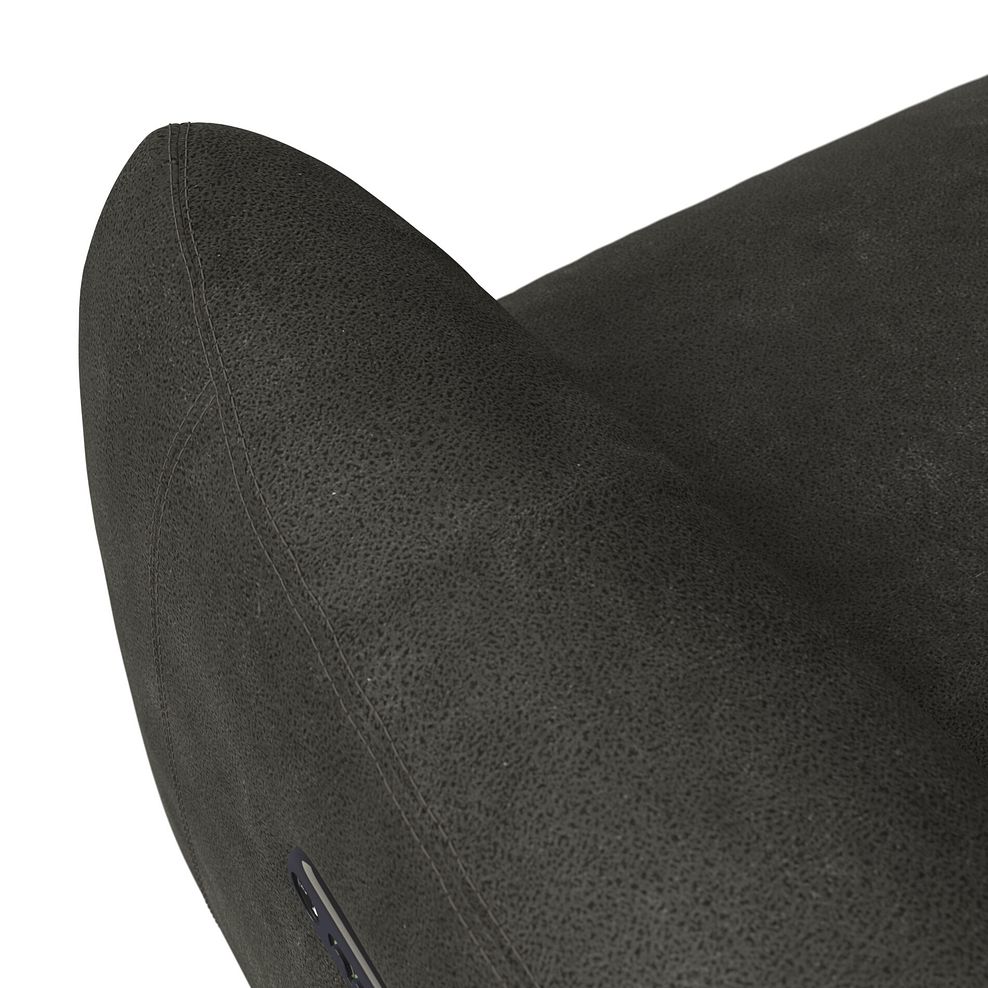 Juliette 3 Seater Recliner Sofa With Power Headrest in Billy Joe Grey Fabric 9