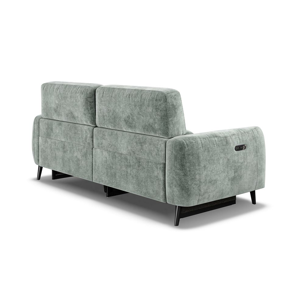 Juliette 3 Seater Recliner Sofa With Power Headrest in Descent Pewter Fabric 5