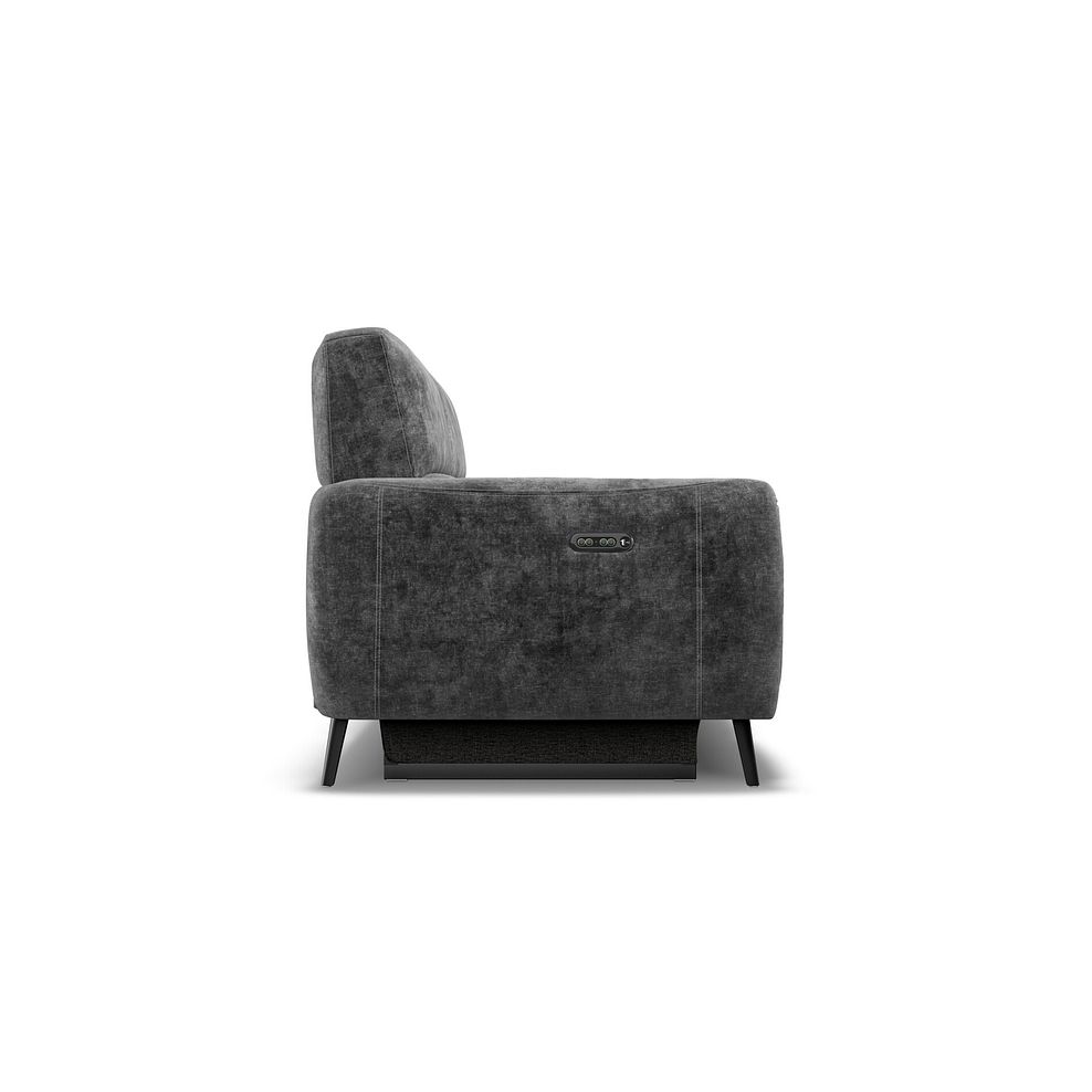 Juliette 3 Seater Recliner Sofa With Power Headrest in Descent Charcoal Fabric 7