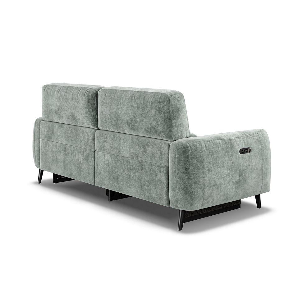 Juliette 3 Seater Recliner Sofa With Power Headrest in Descent Pewter Fabric 6