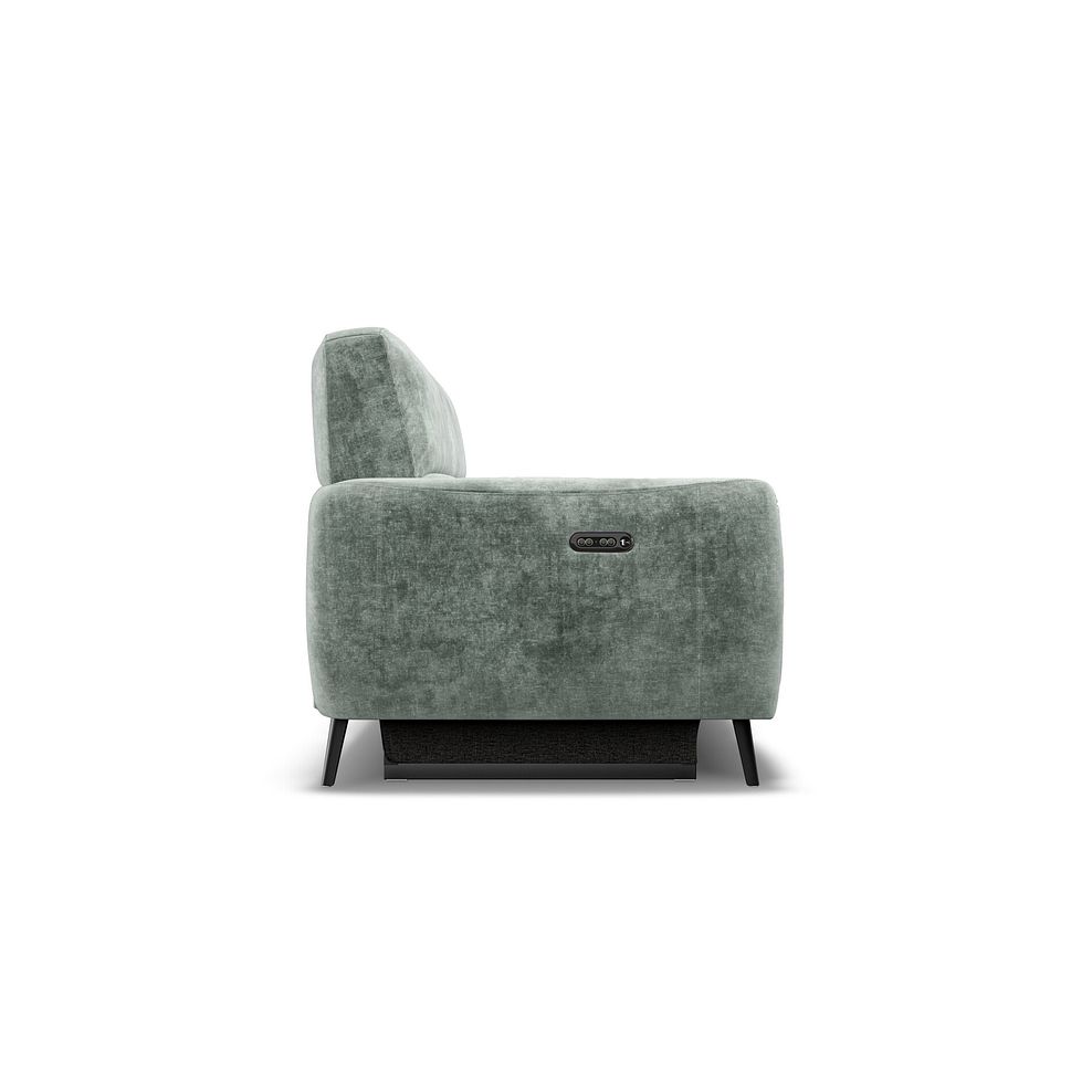 Juliette 3 Seater Recliner Sofa With Power Headrest in Descent Pewter Fabric 7