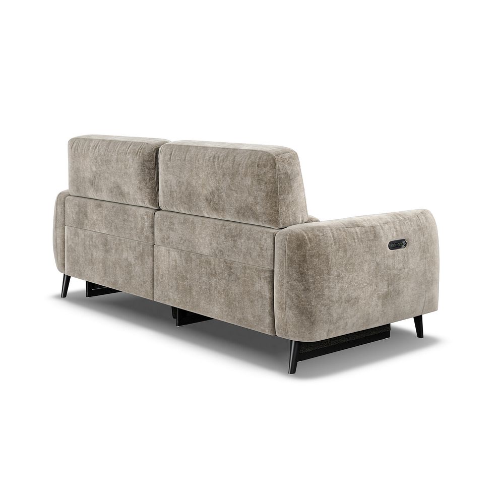 Juliette 3 Seater Recliner Sofa With Power Headrest in Descent Taupe Fabric 6