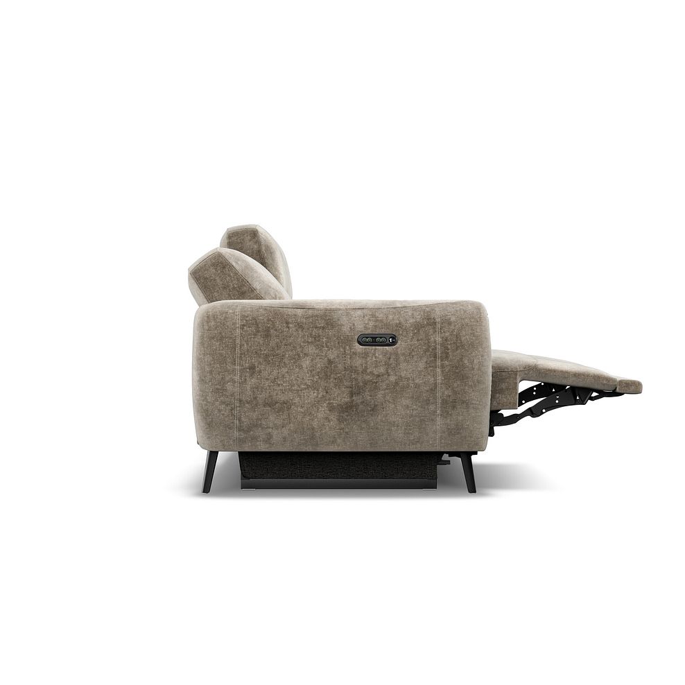 Juliette 3 Seater Recliner Sofa With Power Headrest in Descent Taupe Fabric 8