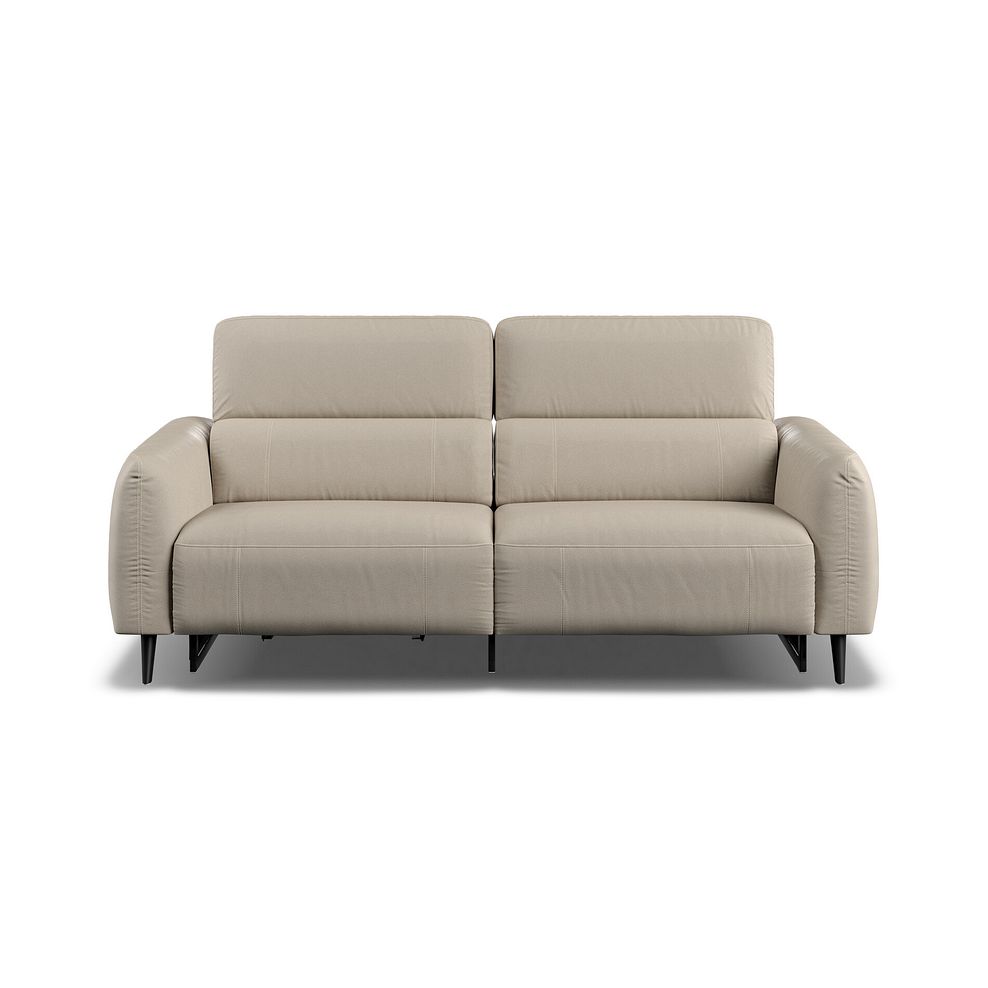 Juliette 3 Seater Recliner Sofa With Power Headrest in Pebble Leather 6