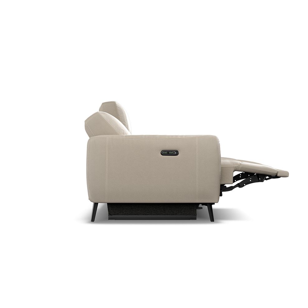 Juliette 3 Seater Recliner Sofa With Power Headrest in Pebble Leather 8