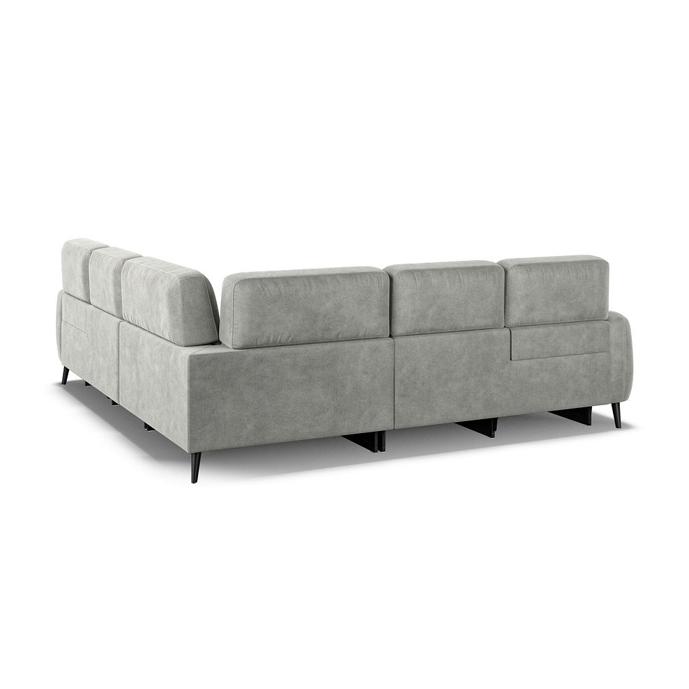 Juliette Large Corner Sofa With Two Recliners and Power Headrests in Billy Joe Dove Grey Fabric 5