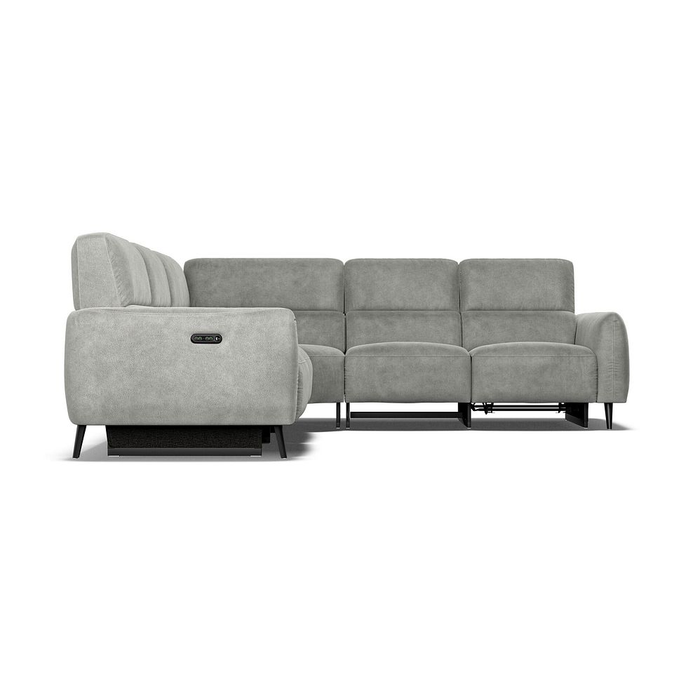 Juliette Large Corner Sofa With Two Recliners and Power Headrests in Billy Joe Dove Grey Fabric 7