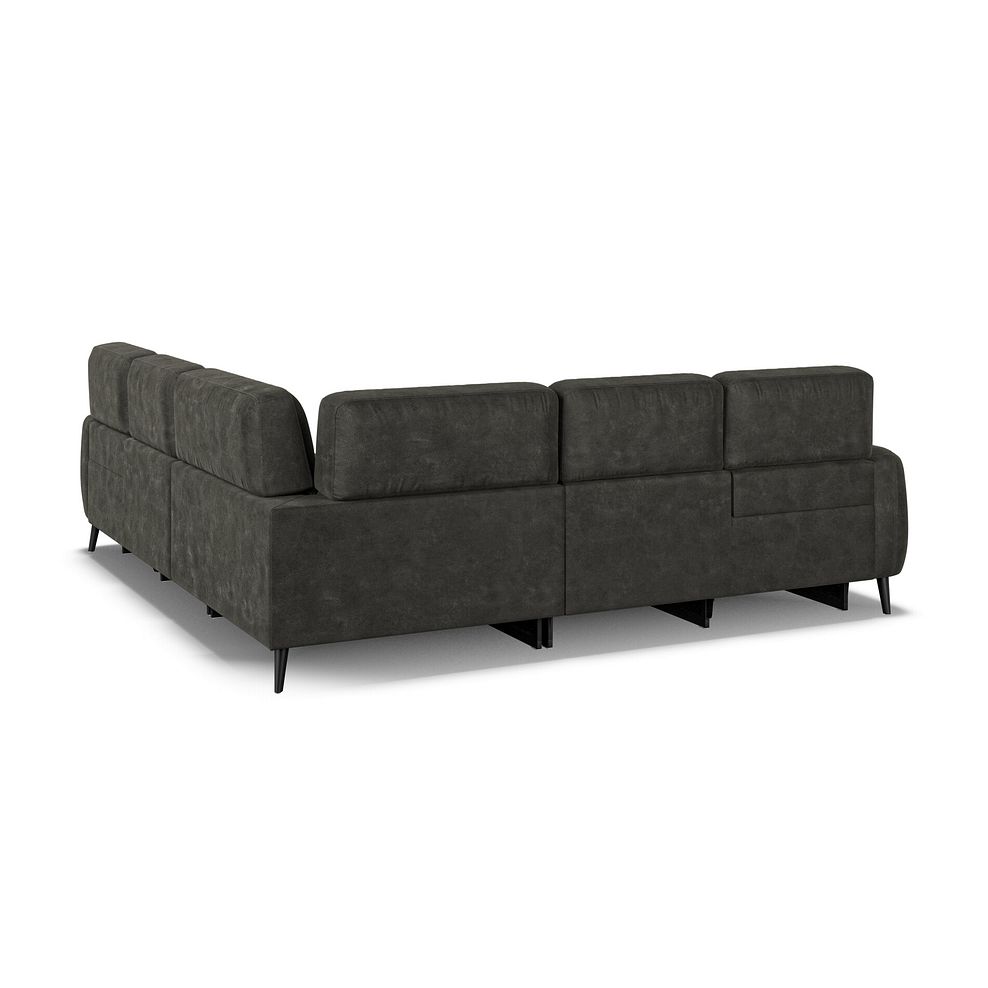 Juliette Large Corner Sofa With Two Recliners and Power Headrests in Billy Joe Grey Fabric Thumbnail 5