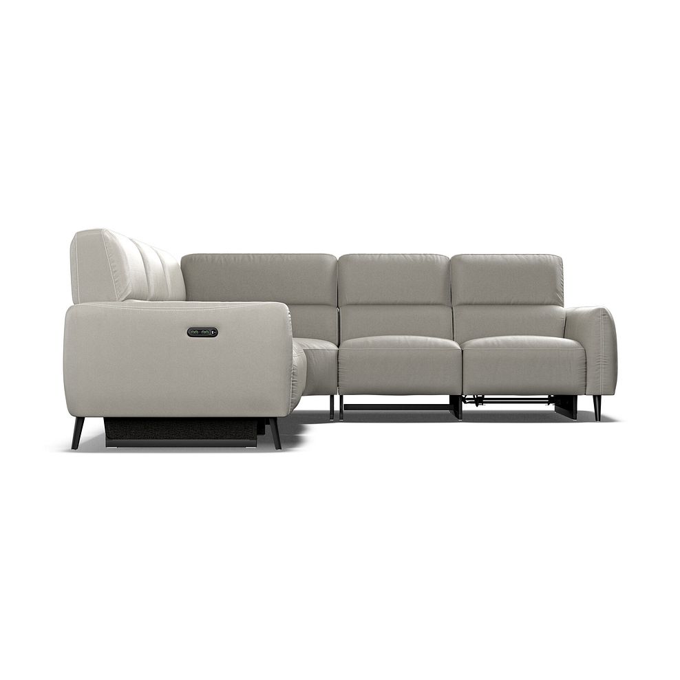 Juliette Large Corner Sofa With Two Recliners and Power Headrests in Taupe Leather 7
