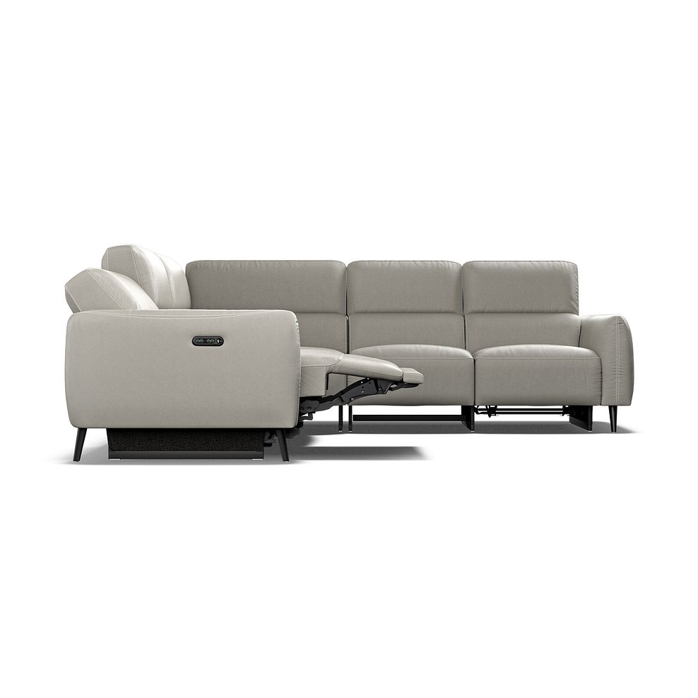 Juliette Large Corner Sofa With Two Recliners and Power Headrests in Taupe Leather 8