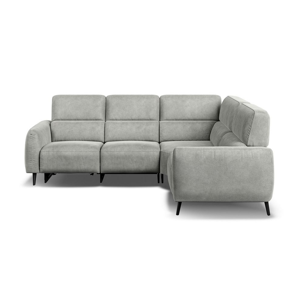 Juliette Left Hand Corner Sofa With One Recliner and Power Headrest in Billy Joe Dove Grey Fabric 5