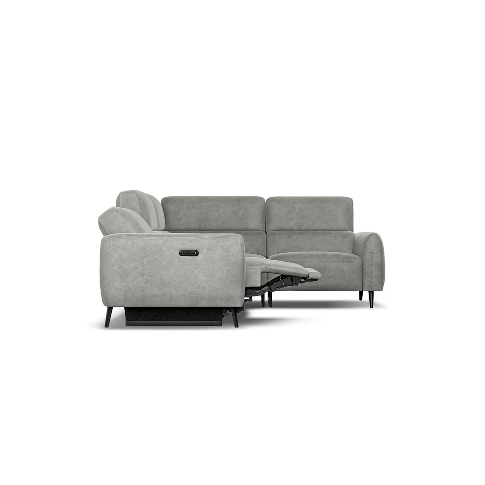 Juliette Left Hand Corner Sofa With One Recliner and Power Headrest in Billy Joe Dove Grey Fabric 7