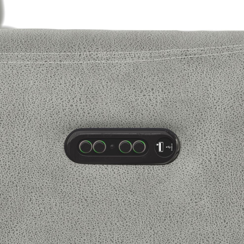 Juliette Left Hand Corner Sofa With One Recliner and Power Headrest in Billy Joe Dove Grey Fabric 10