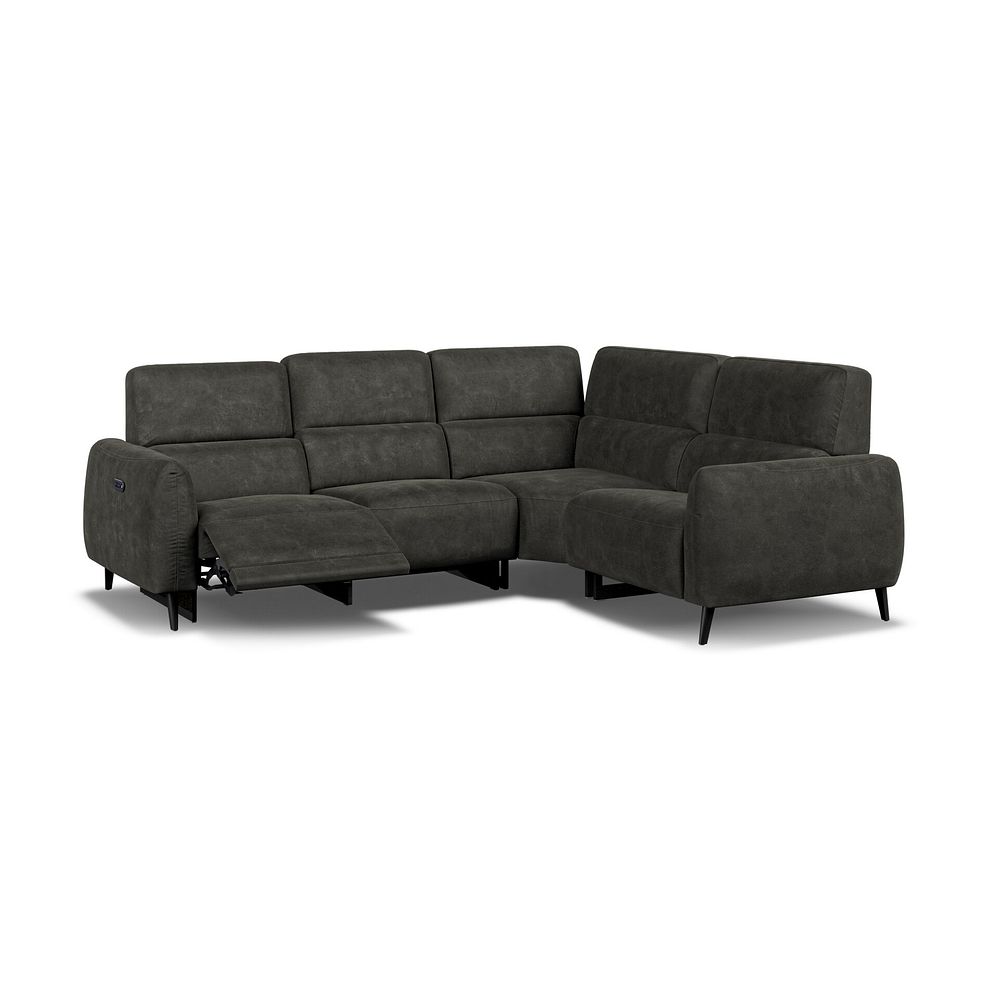 Juliette Left Hand Corner Sofa With One Recliner and Power Headrest in Billy Joe Grey Fabric 2