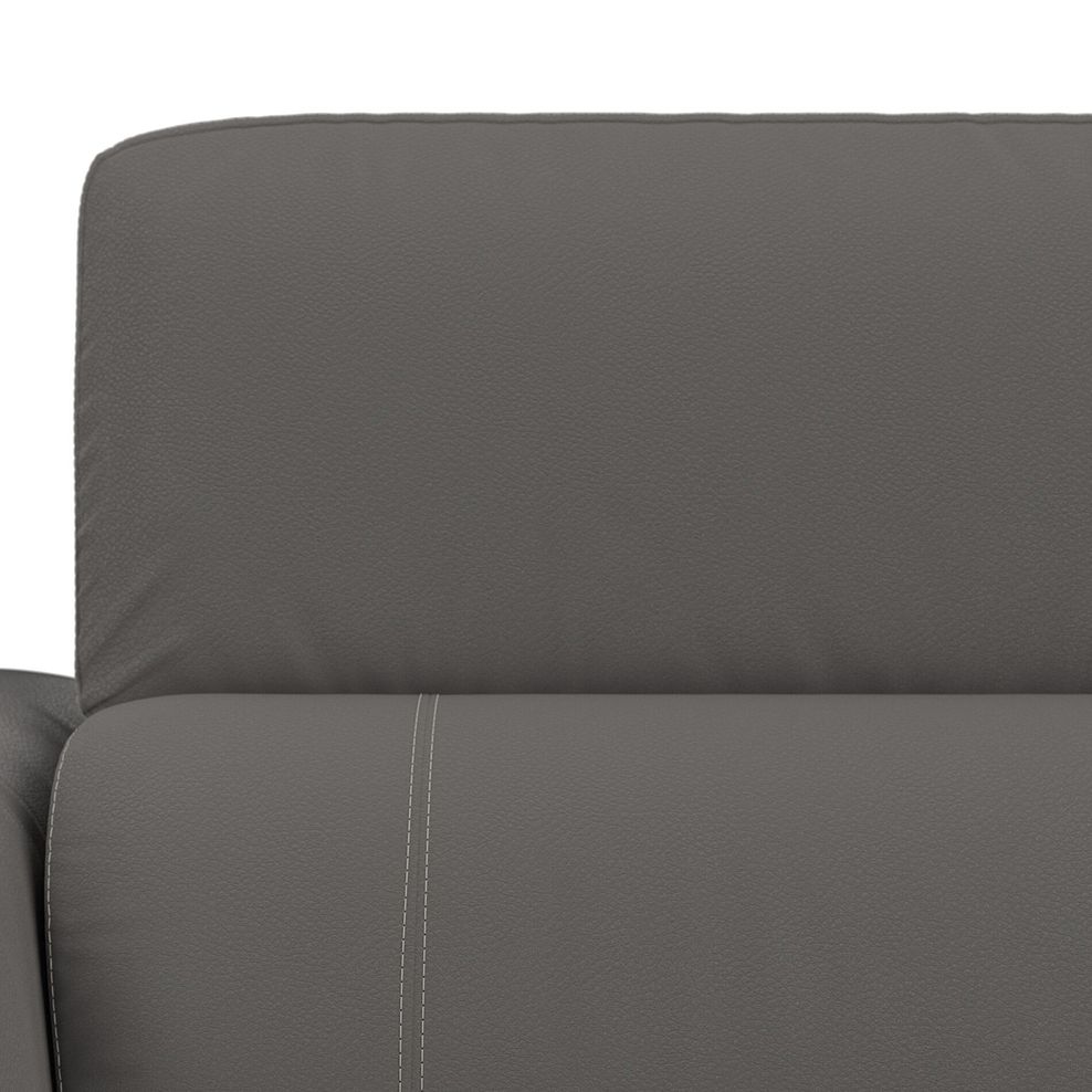 Juliette Left Hand Corner Sofa With One Recliner and Power Headrest in Elephant Grey Leather 11