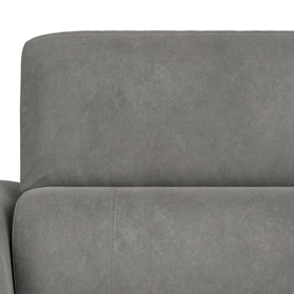 Juliette Left Hand Corner Sofa With One Recliner and Power Headrest in Maldives Dark Grey Fabric 11