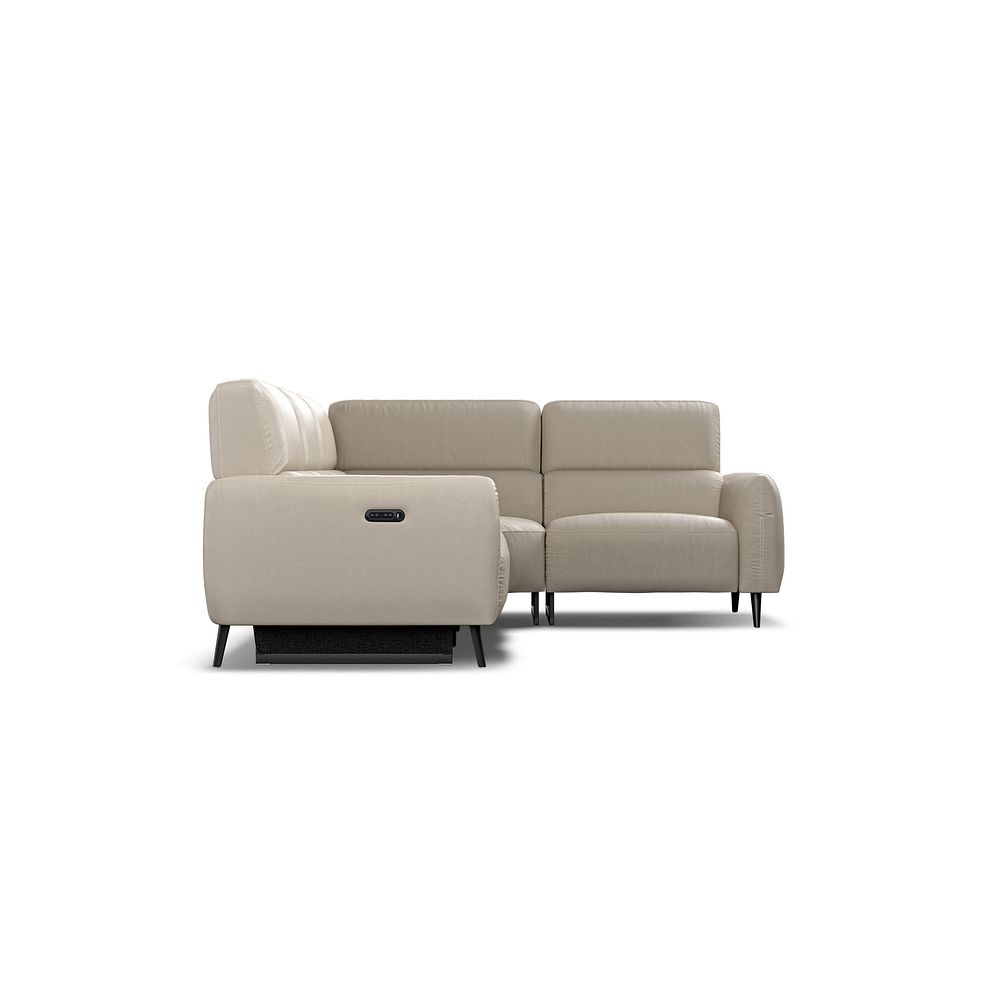 Juliette Left Hand Corner Sofa With One Recliner and Power Headrest in Pebble Leather 6
