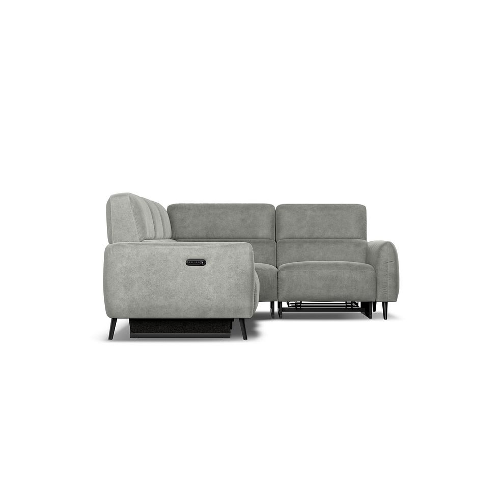 Juliette Left Hand Corner Sofa With Two Recliners and Power Headrest in Billy Joe Dove Grey Fabric 7