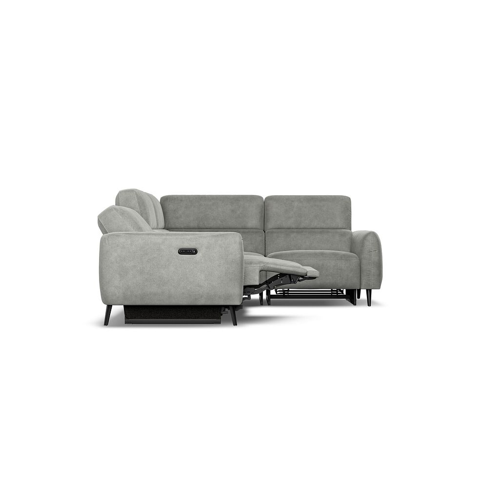 Juliette Left Hand Corner Sofa With Two Recliners and Power Headrest in Billy Joe Dove Grey Fabric 8