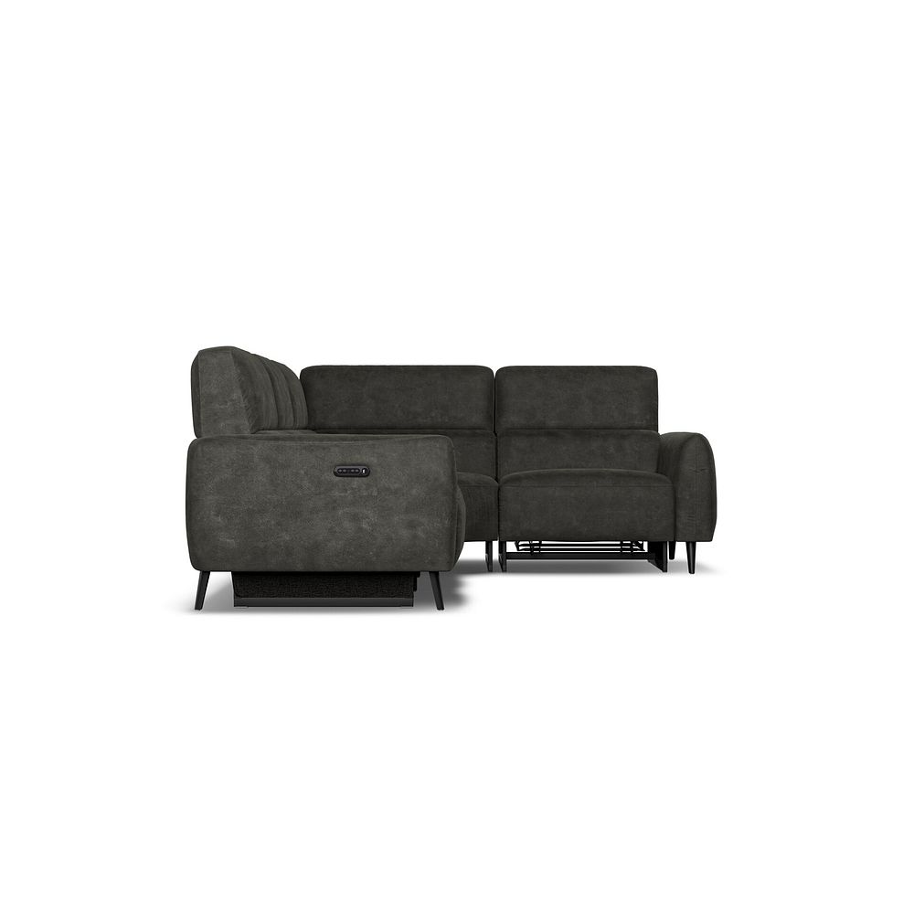Juliette Left Hand Corner Sofa With Two Recliners and Power Headrest in Billy Joe Grey Fabric 7