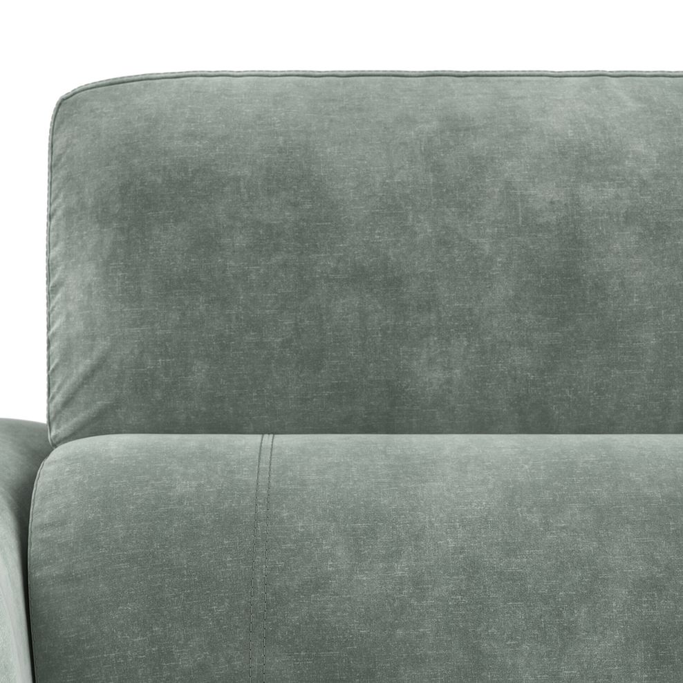 Juliette Left Hand Corner Sofa With Two Recliners and Power Headrest in Descent Pewter Fabric 12