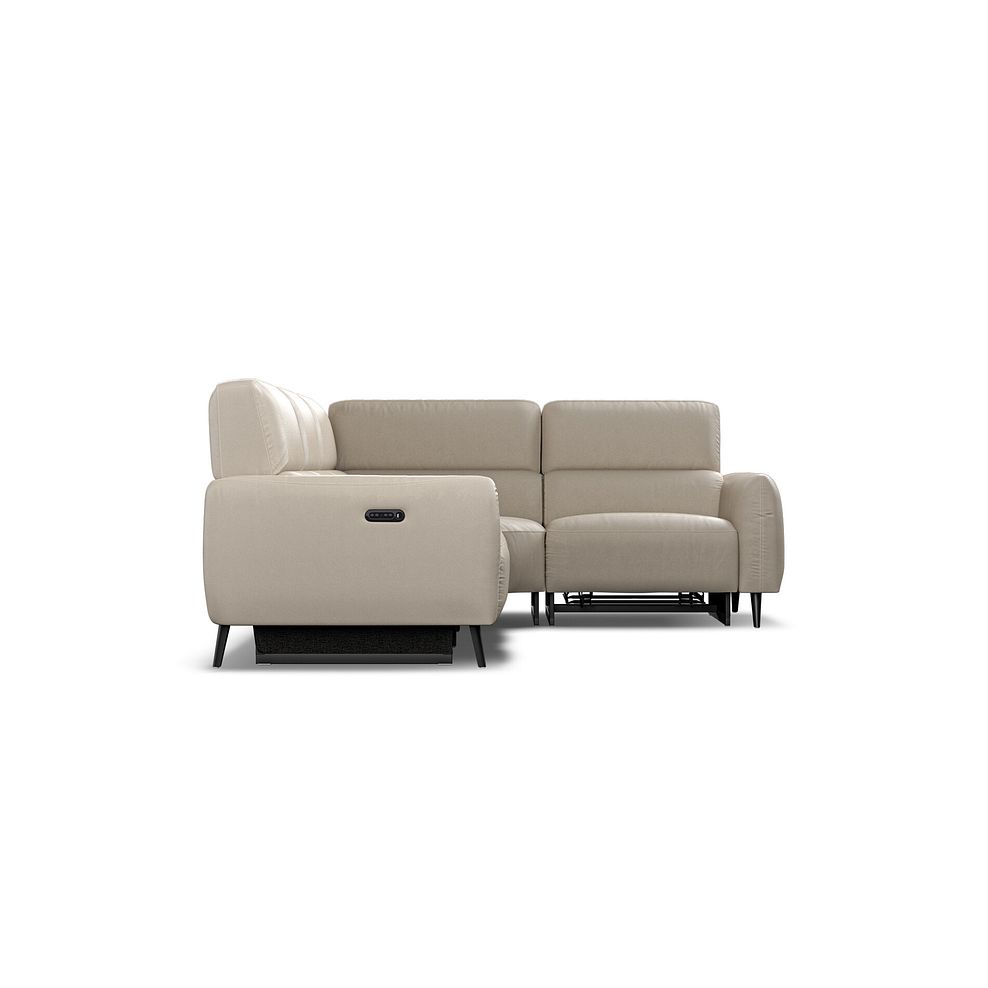Juliette Left Hand Corner Sofa With Two Recliners and Power Headrest in Pebble Leather 7