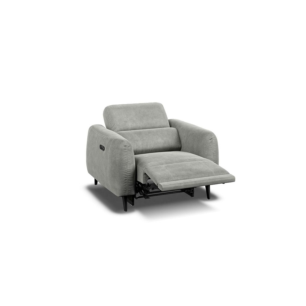 Juliette Recliner Armchair With Power Headrest in Billy Joe Dove Grey Fabric 3