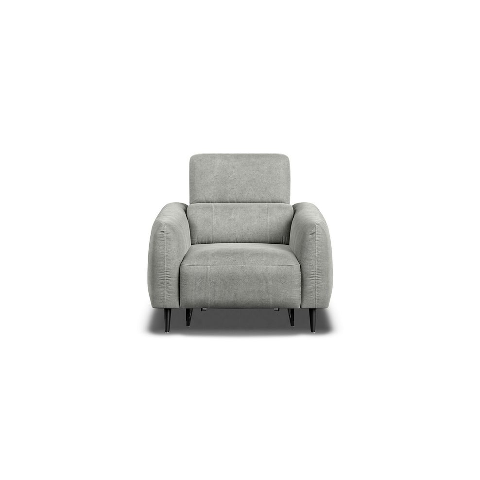 Juliette Recliner Armchair With Power Headrest in Billy Joe Dove Grey Fabric 5