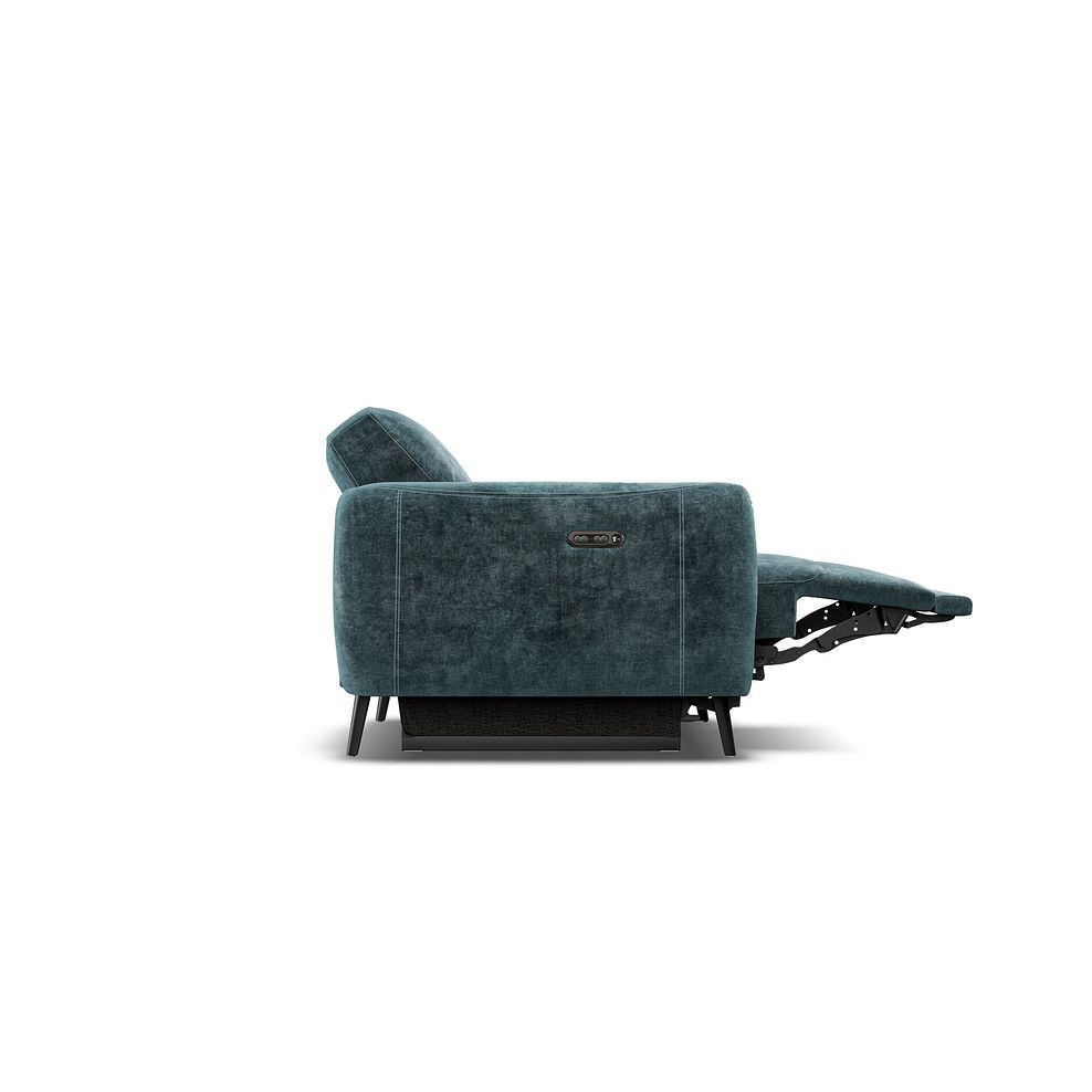 Juliette Recliner Armchair With Power Headrest in Descent Blue Fabric 6
