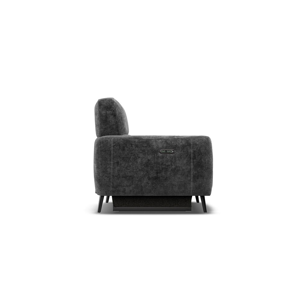 Juliette Recliner Armchair With Power Headrest in Descent Charcoal Fabric 7