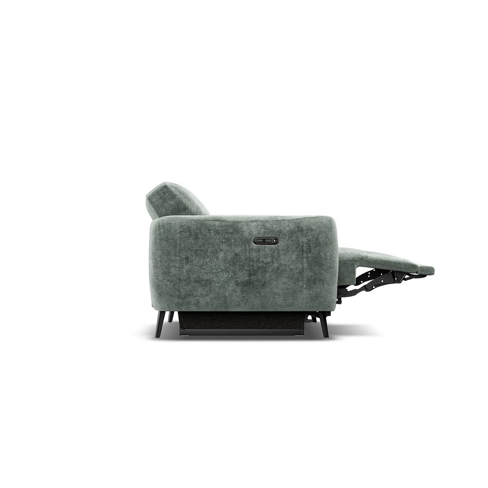 Juliette Recliner Armchair With Power Headrest in Descent Pewter Fabric 6