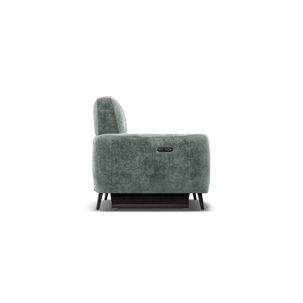 Juliette Recliner Armchair With Power Headrest in Descent Pewter Fabric 7