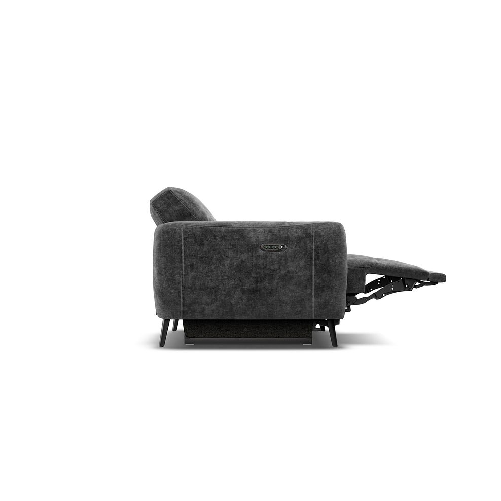 Juliette Recliner Armchair With Power Headrest in Descent Charcoal Fabric 7