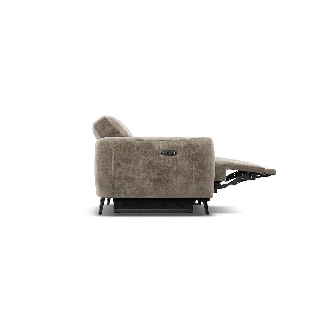 Juliette Recliner Armchair With Power Headrest in Descent Taupe Fabric 7