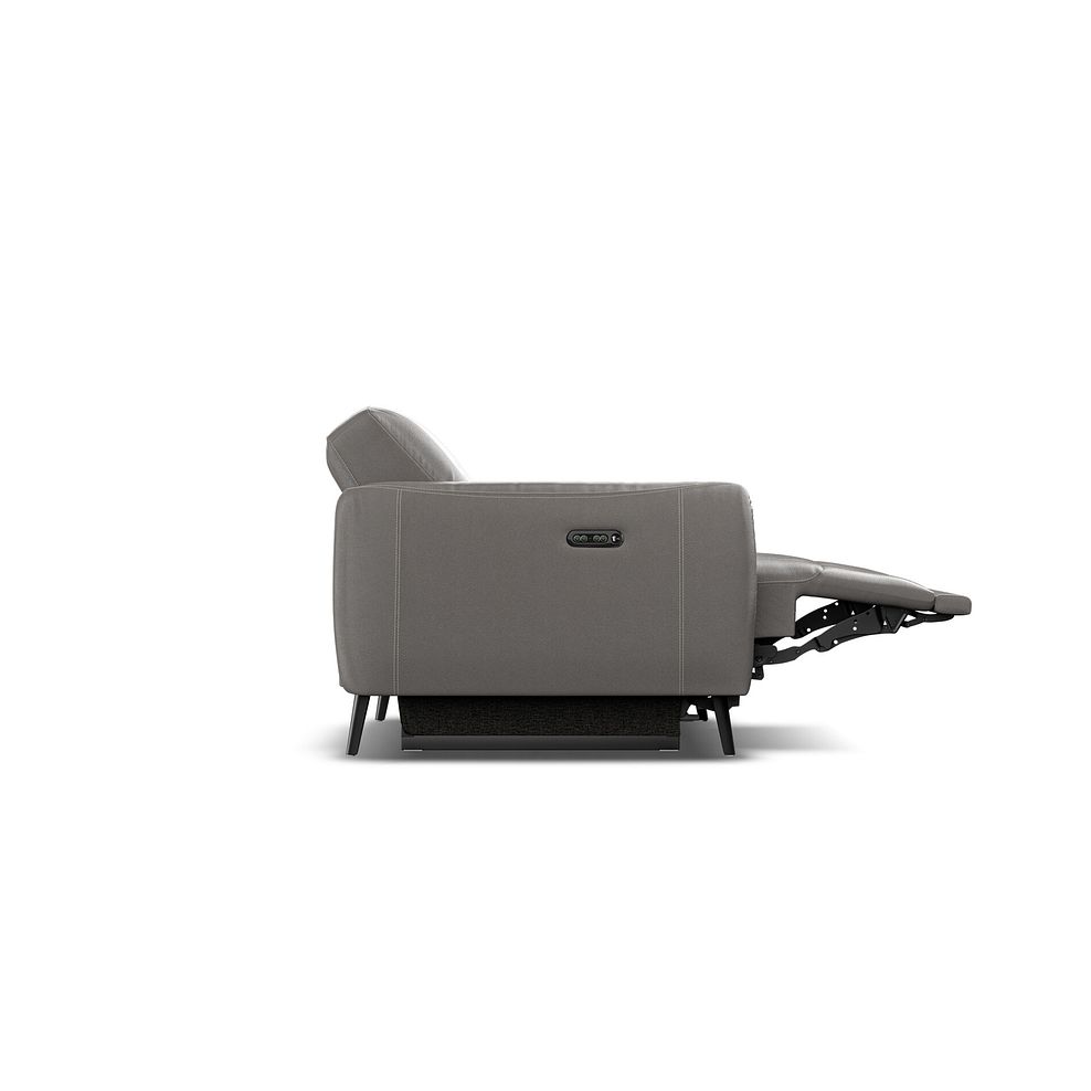 Juliette Recliner Armchair With Power Headrest in Elephant Grey Leather 7