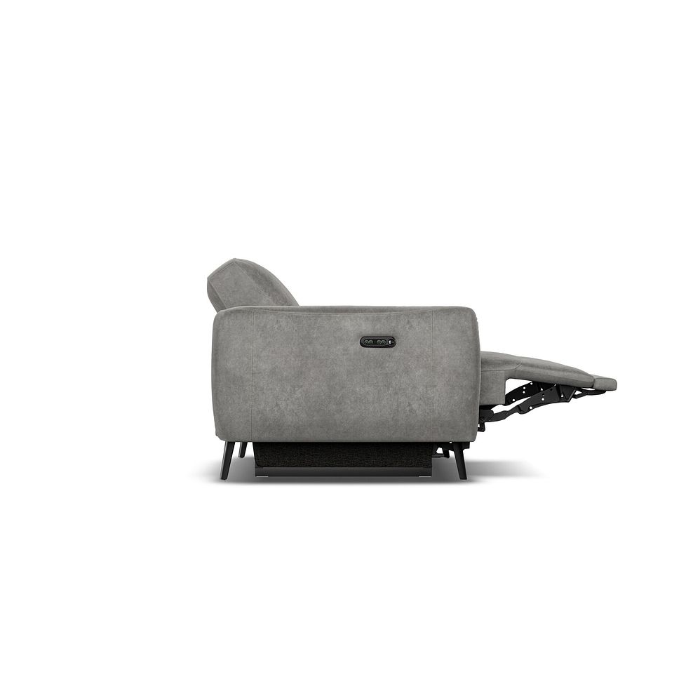 Juliette Recliner Armchair With Power Headrest in Maldives Dark Grey Fabric 6