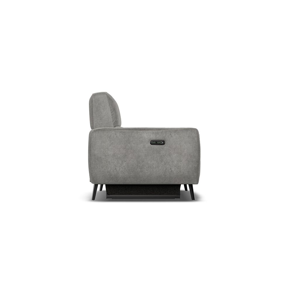 Juliette Recliner Armchair With Power Headrest in Maldives Dark Grey Fabric 7