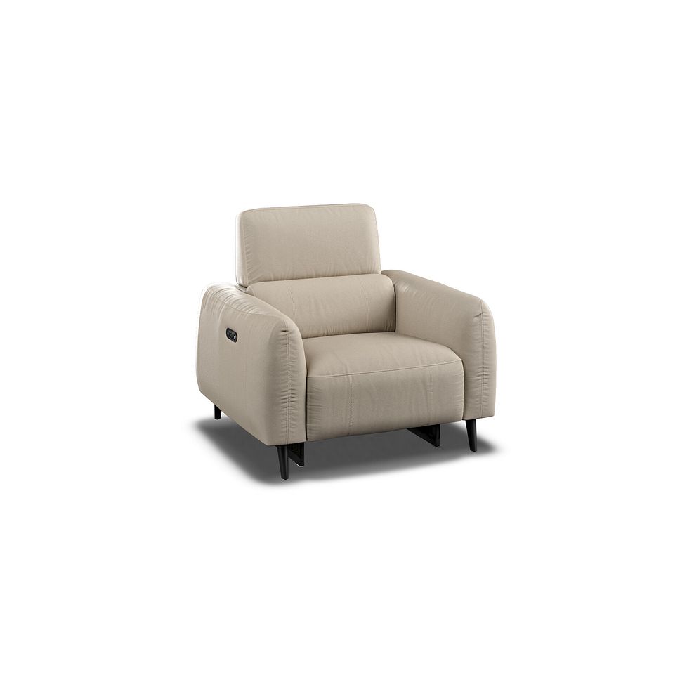 Juliette Recliner Armchair With Power Headrest in Pebble Leather
