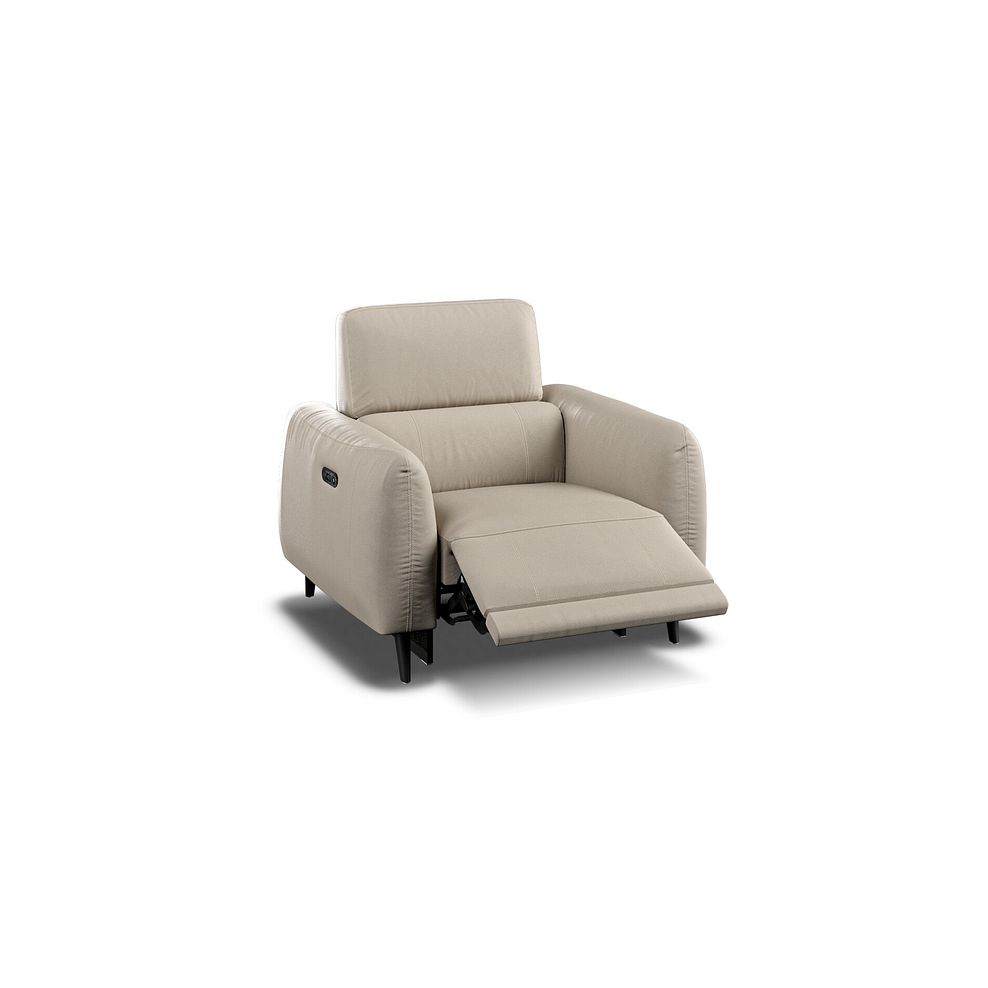 Juliette Recliner Armchair With Power Headrest in Pebble Leather Thumbnail 3