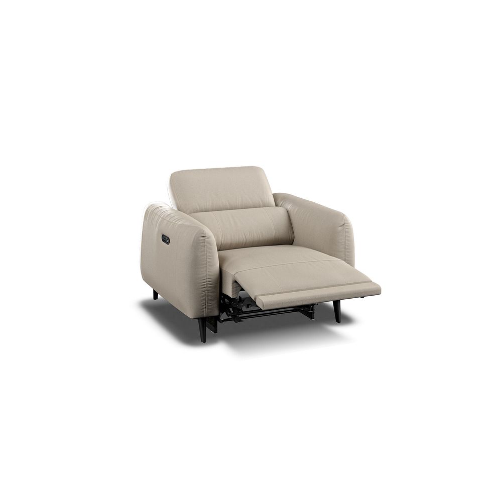 Juliette Recliner Armchair With Power Headrest in Pebble Leather Thumbnail 4