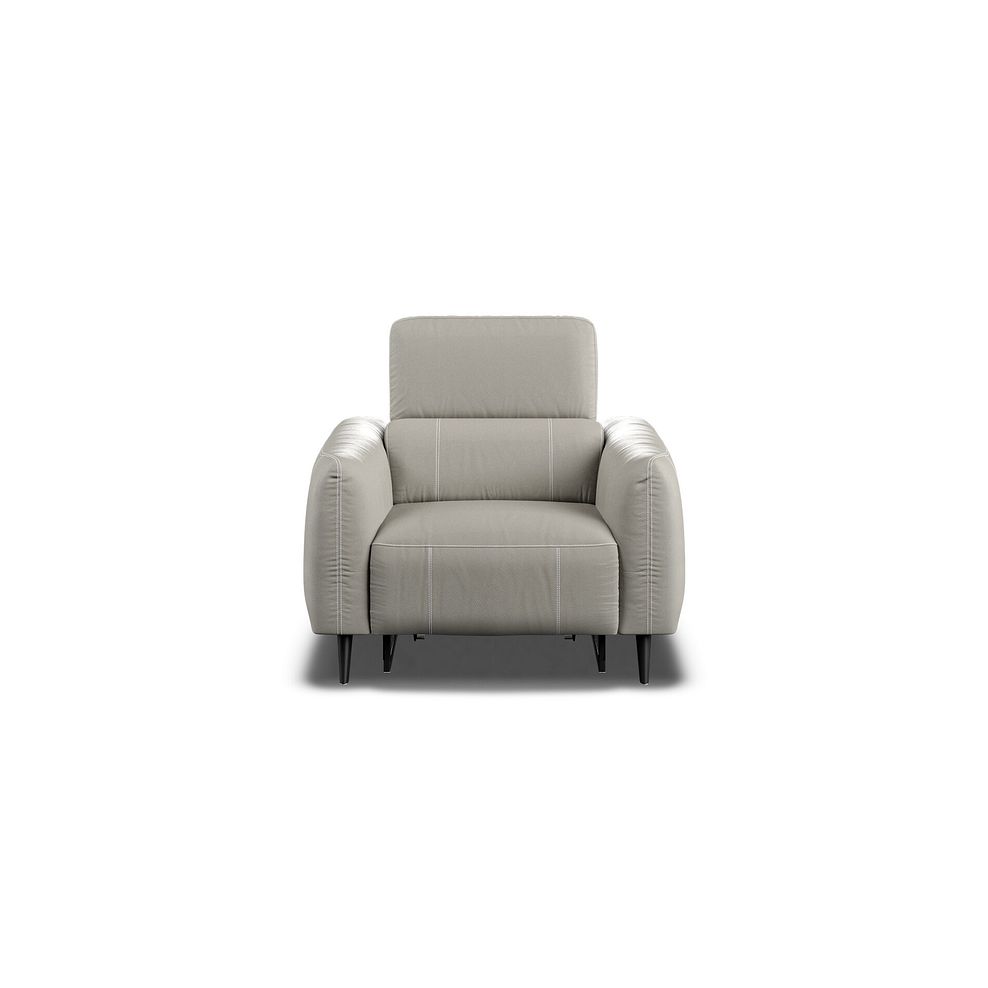 Juliette Recliner Armchair With Power Headrest in Taupe Leather 5