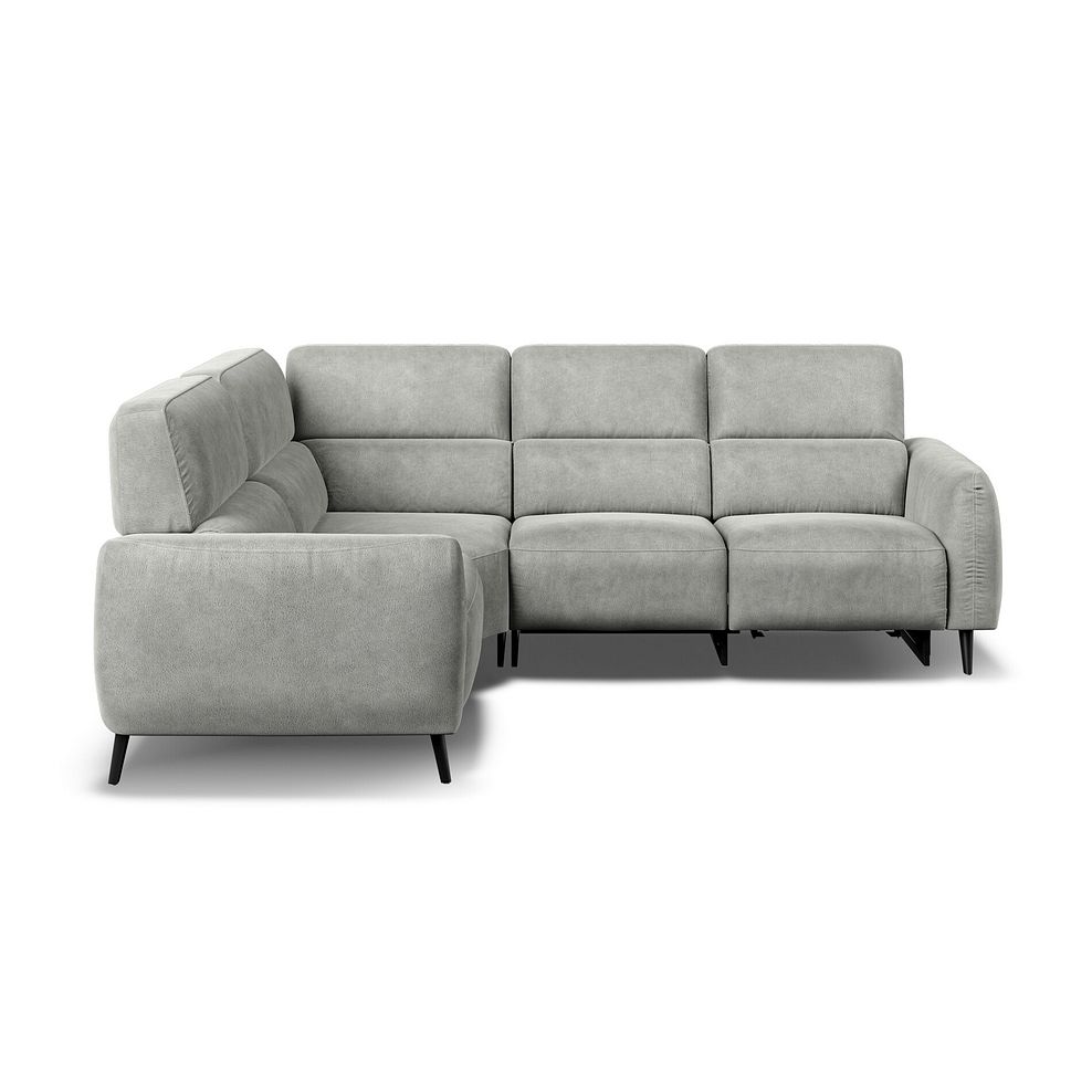 Juliette Right Hand Corner Sofa With One Recliner and Power Headrest in Billy Joe Dove Grey Fabric Thumbnail 5