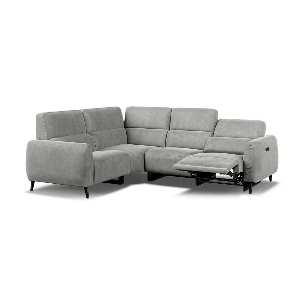 Juliette Right Hand Corner Sofa With One Recliner and Power Headrest in Billy Joe Dove Grey Fabric 4