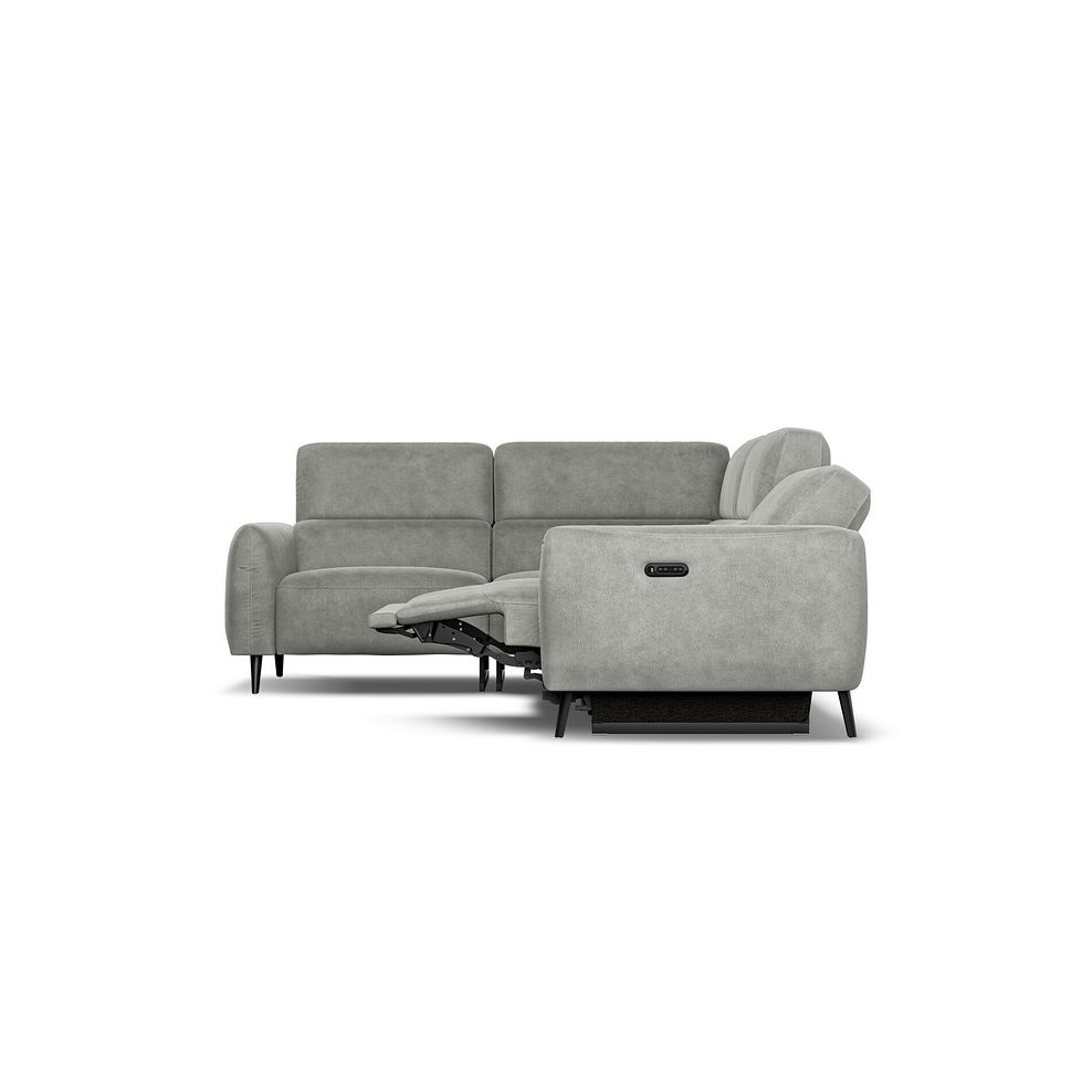 Juliette Right Hand Corner Sofa With One Recliner and Power Headrest in Billy Joe Dove Grey Fabric 7