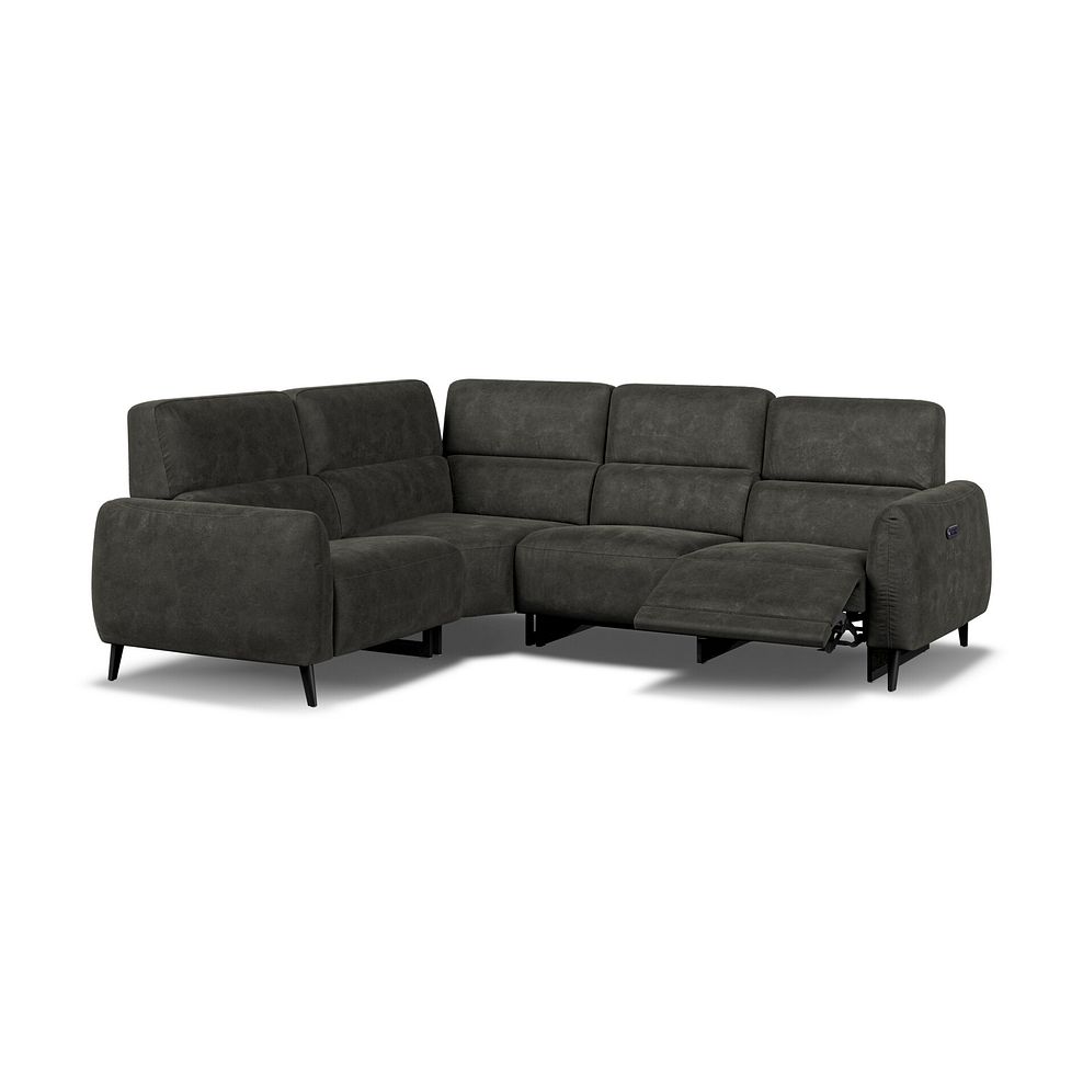 Juliette Right Hand Corner Sofa With One Recliner and Power Headrest in Billy Joe Grey Fabric 2