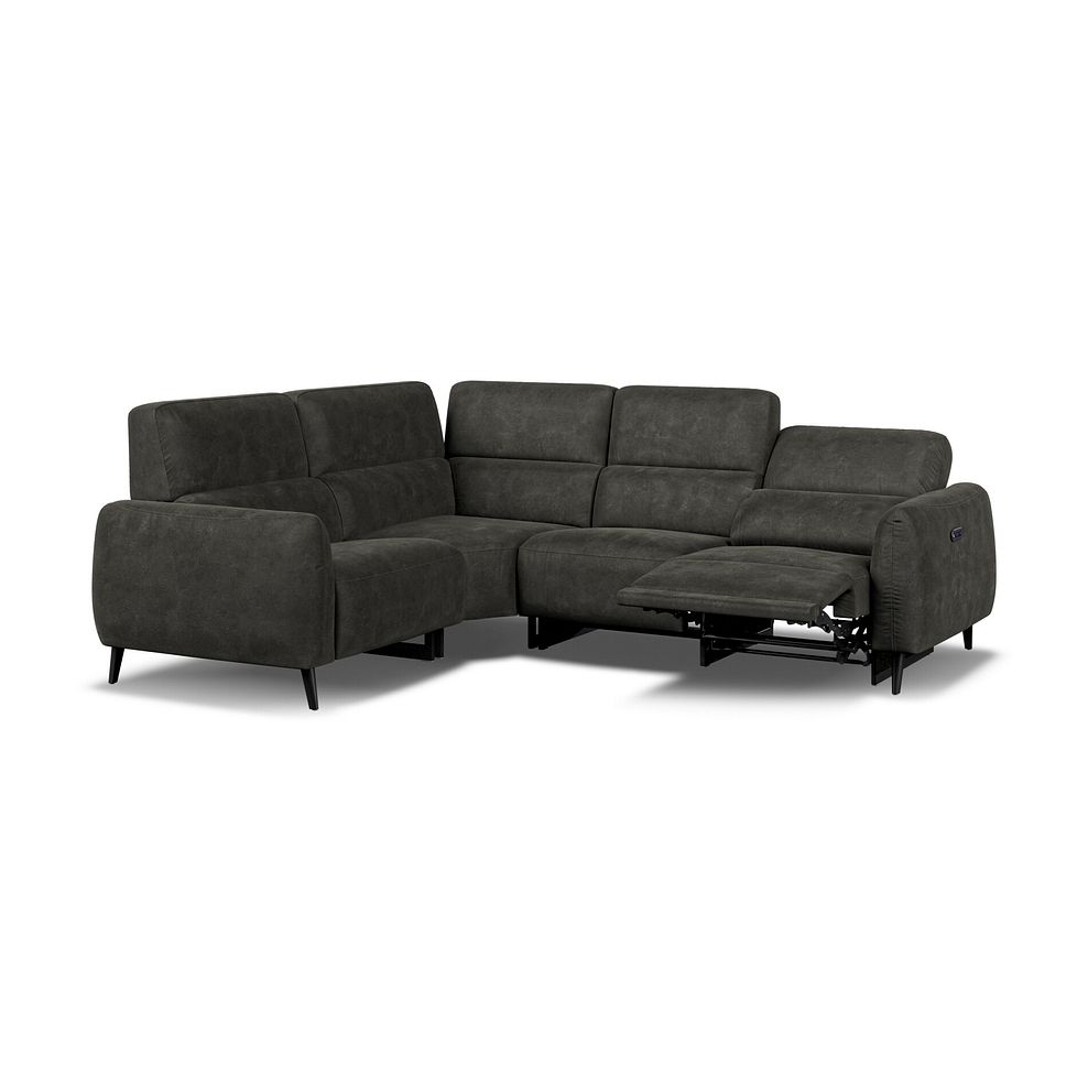 Juliette Right Hand Corner Sofa With One Recliner and Power Headrest in Billy Joe Grey Fabric 3