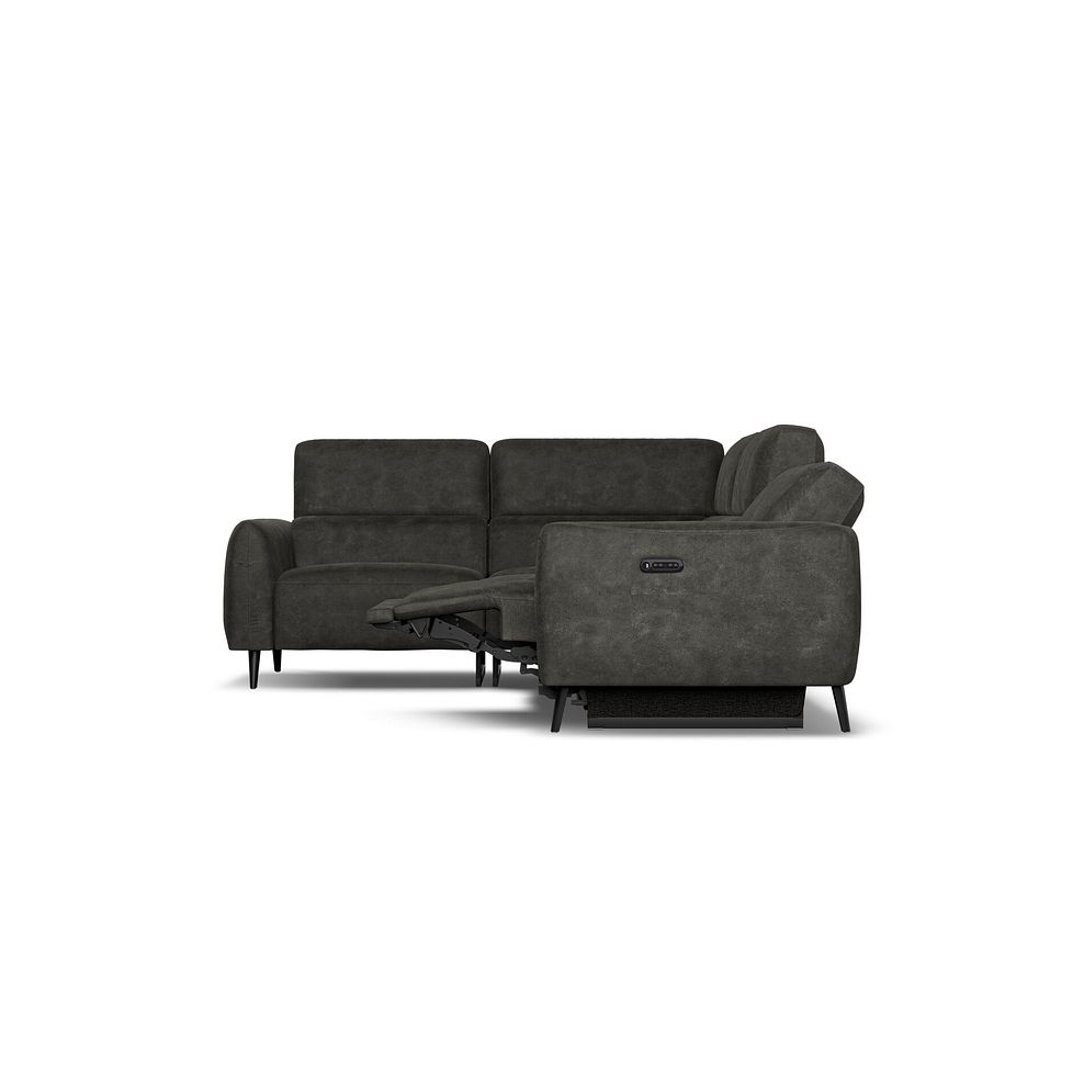 Juliette Right Hand Corner Sofa With One Recliner and Power Headrest in Billy Joe Grey Fabric 7