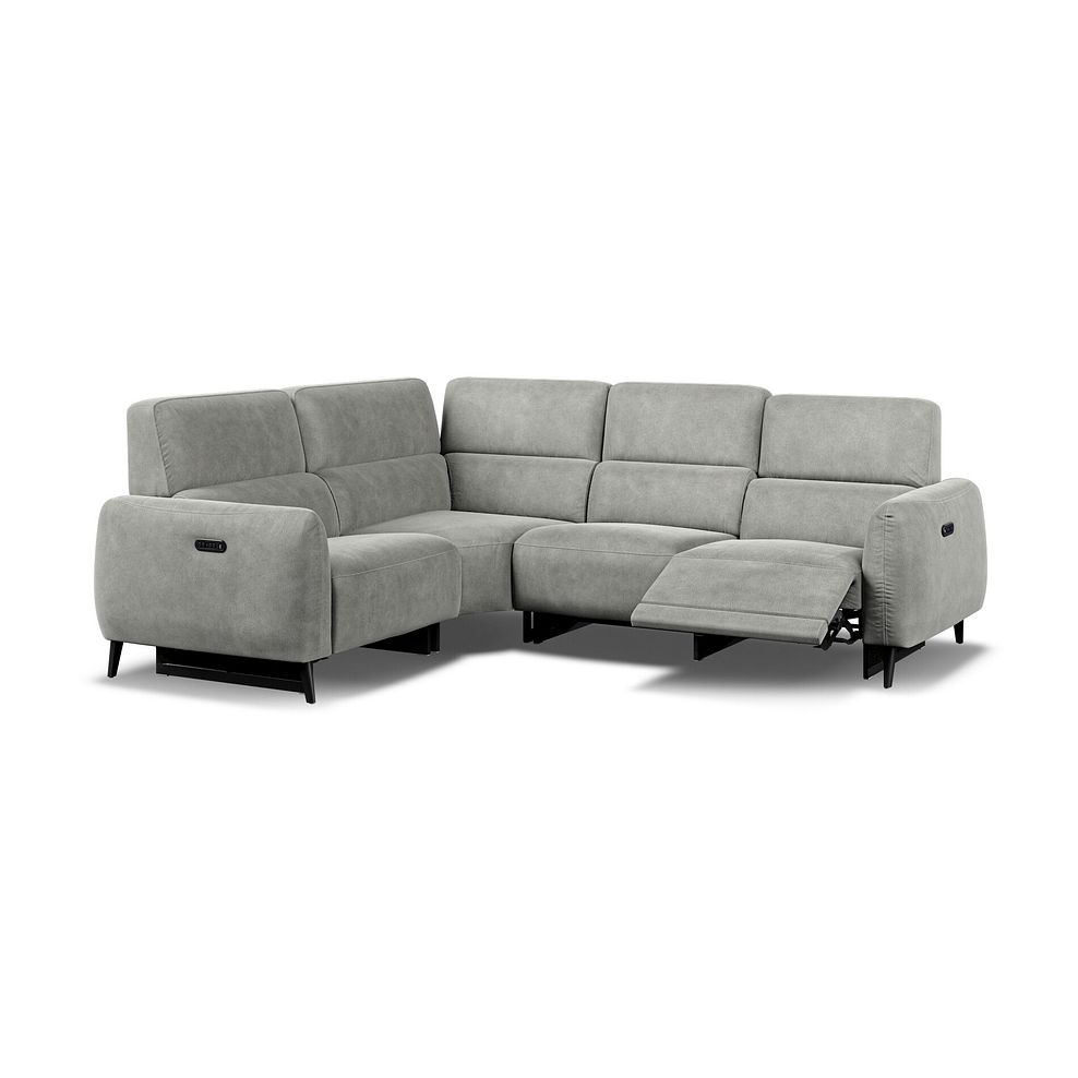 Juliette Right Hand Corner Sofa With Two Recliners and Power Headrest in Billy Joe Dove Grey Fabric 3