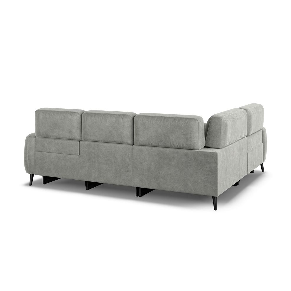 Juliette Right Hand Corner Sofa With Two Recliners and Power Headrest in Billy Joe Dove Grey Fabric 5