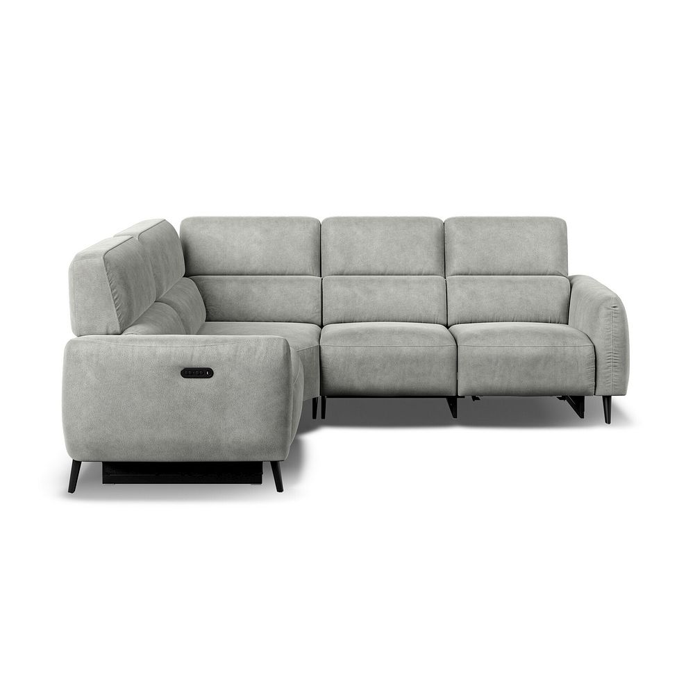 Juliette Right Hand Corner Sofa With Two Recliners and Power Headrest in Billy Joe Dove Grey Fabric 6